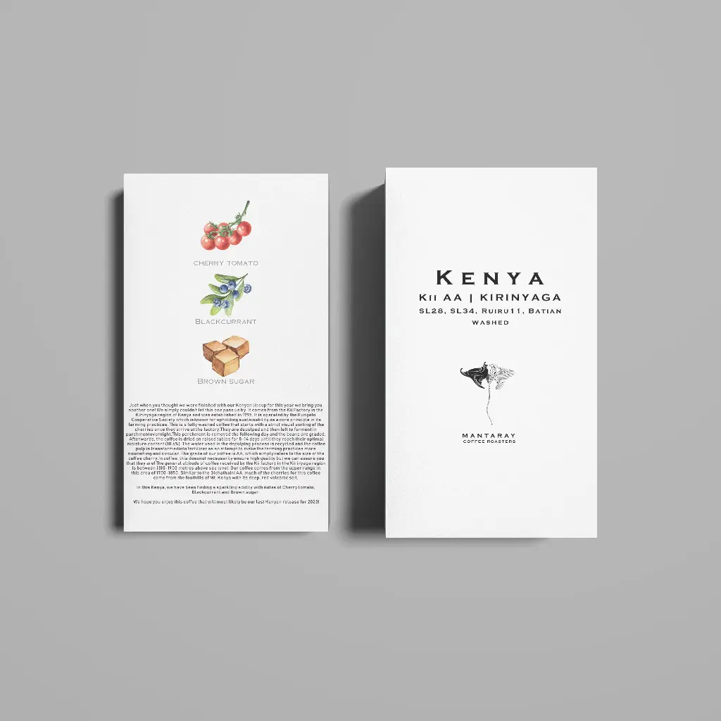 Kenya Kirinyaga Kii Washed (Single Origin Espresso)