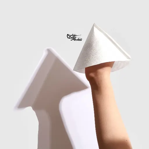 Cafec 1 Cup White Filter Paper 100 Pack (fits Hario V60 1 cup dripper and Cafec 1 Cup Flower Dripper)