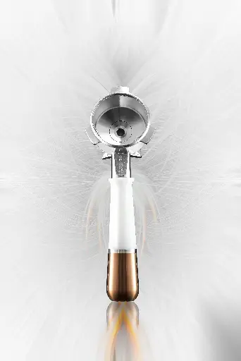 Pesado Spouted Portafilter - White & Bronze (Only for BREVILLE 54MM )